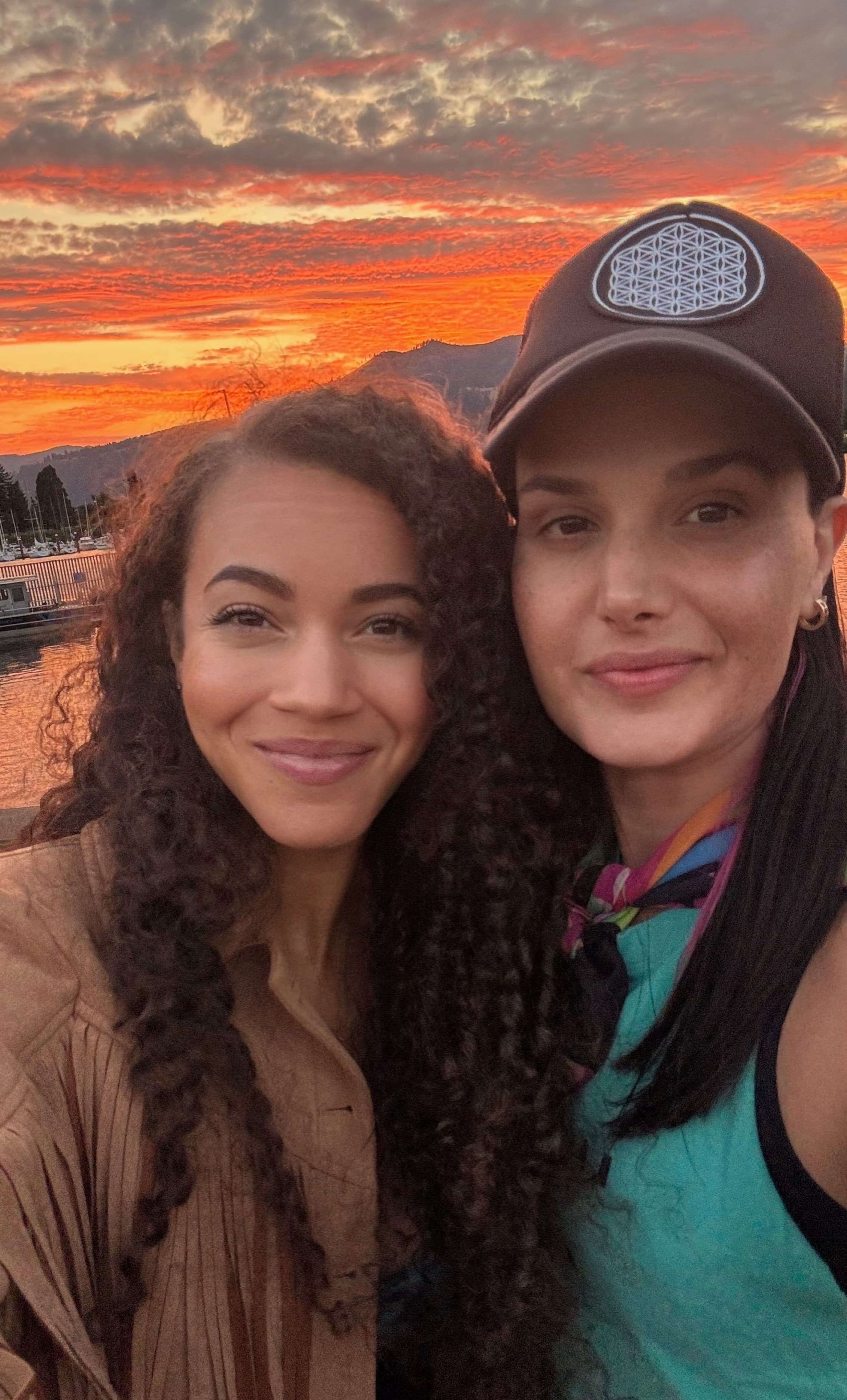 Kelsey Collins and Jasmin Heart, co-founders of Golden Hour Cleaning Co., at golden hour